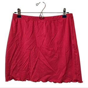 Pink Cider Women's Lettuce Trim Mini Skirt